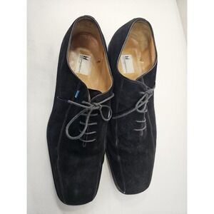 Moreschi Men's Black Suede Oxford/ Loafers Shoes - Made In Italy-US 14